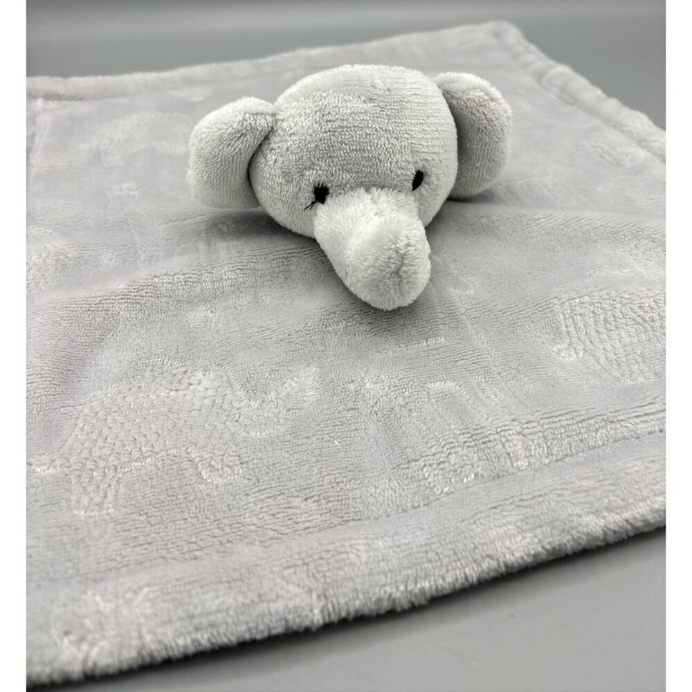 Gray Elephant Baby Lovey Security Blanket Plush